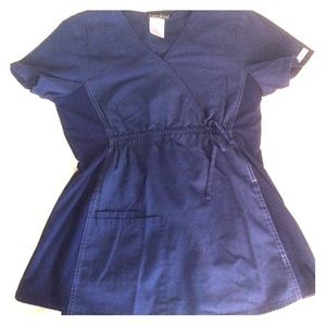 Navy blue maternity scrubs